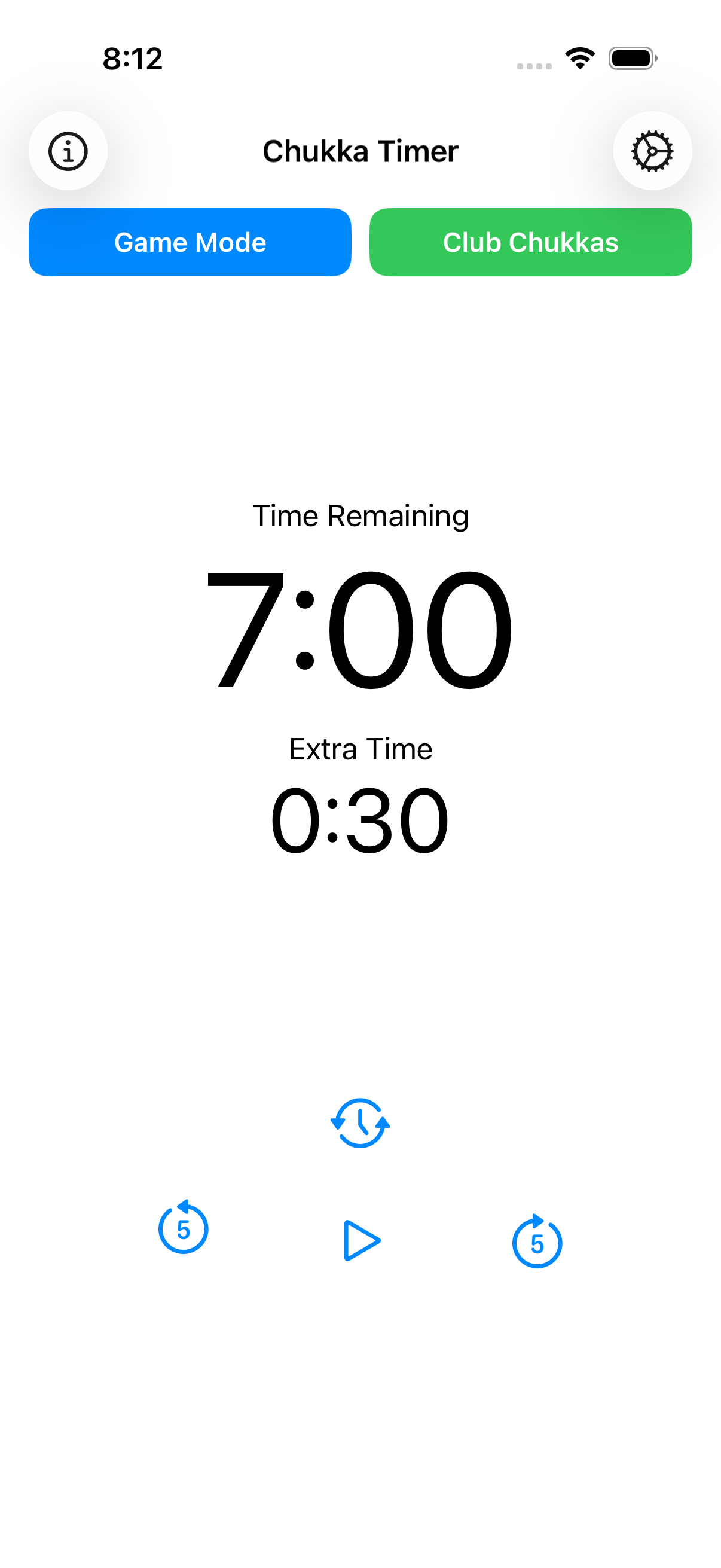 ChukkaTimer simple timer counting down a seven-minute chukka